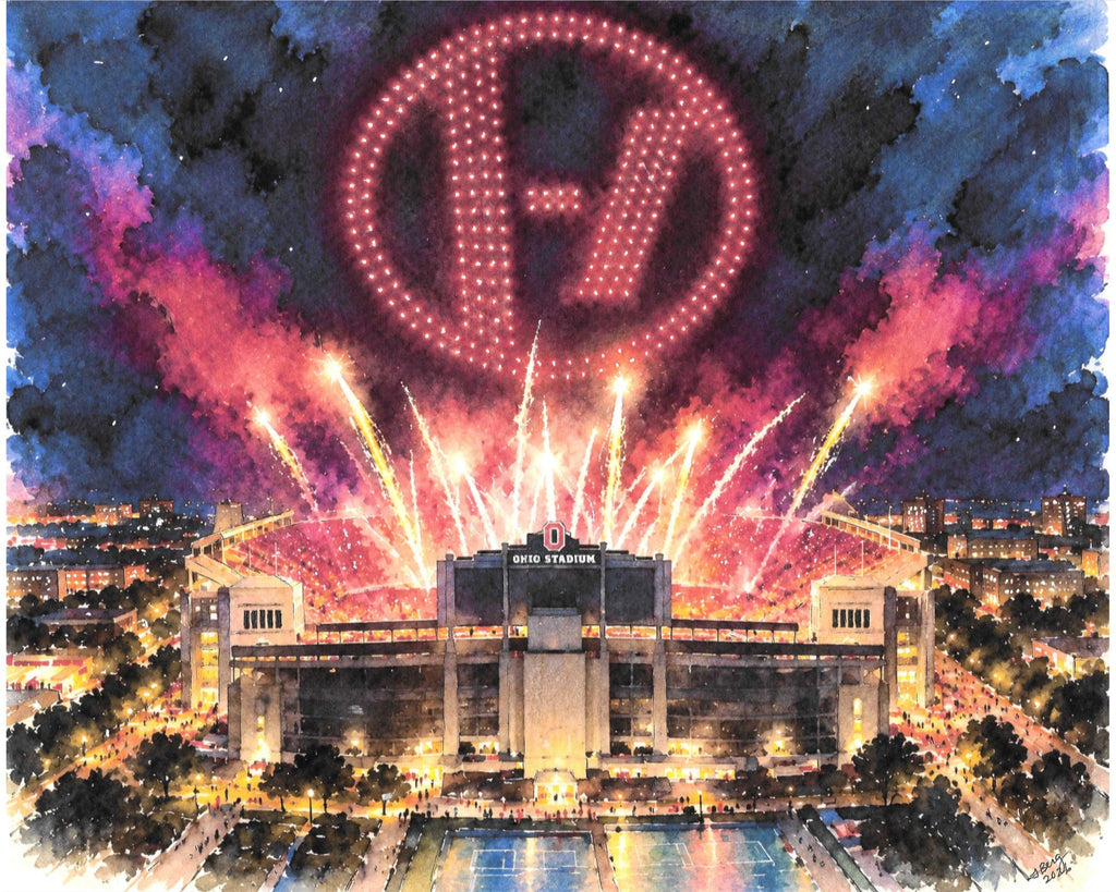 Ohio Stadium – October 17, 2026 | Twenty One Pilots Watercolor Fine Art Print