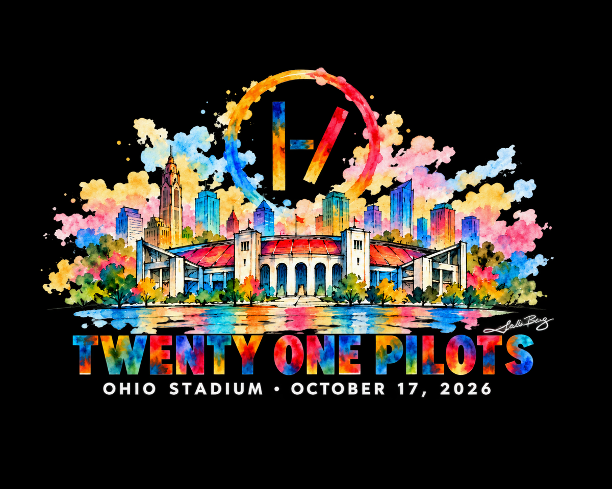 Ohio Stadium Watercolor Fan Art Crewneck Sweatshirt | Columbus Concert Art